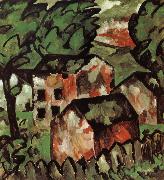 Kasimir Malevich The red house in view Spain oil painting artist